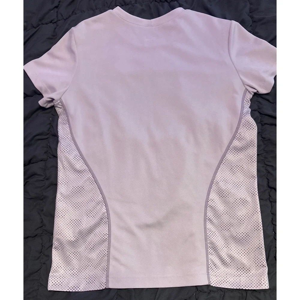 Nike Women's Lavender Performance Mesh Panel Athletic Shirt, Size Medium